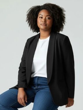 Studio by Torrid Black Ponte Peplum Blazer Sz 4XL